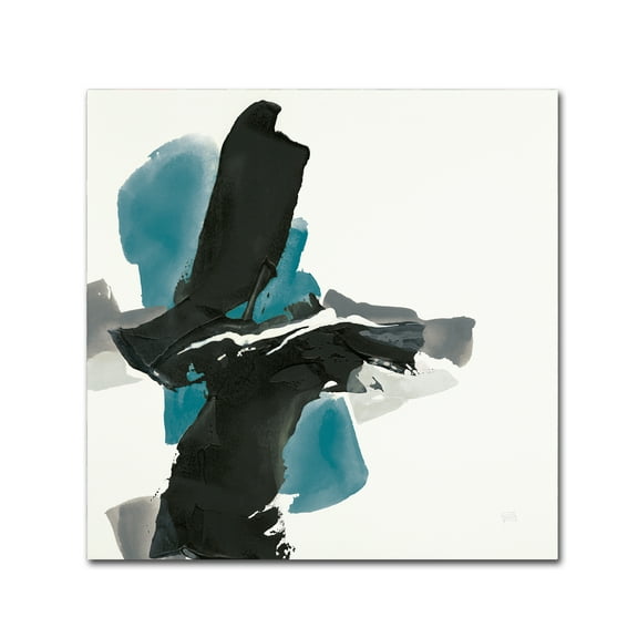 Trademark Fine Art 'Black and Teal IV' Canvas Art by Chris Paschke