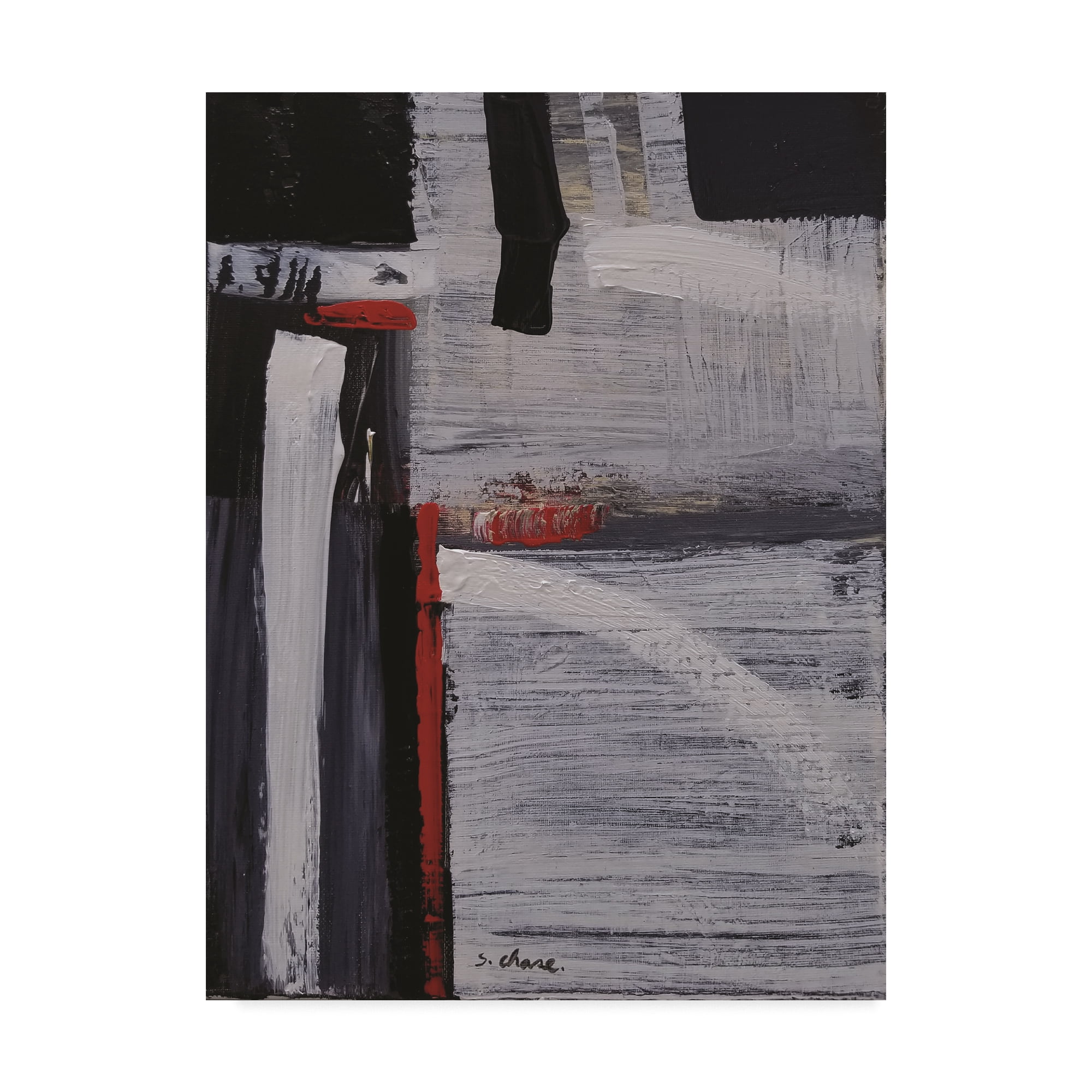 Trademark Fine Art 'Black and White Abstract 180703' Canvas Art by Masters Fine Art