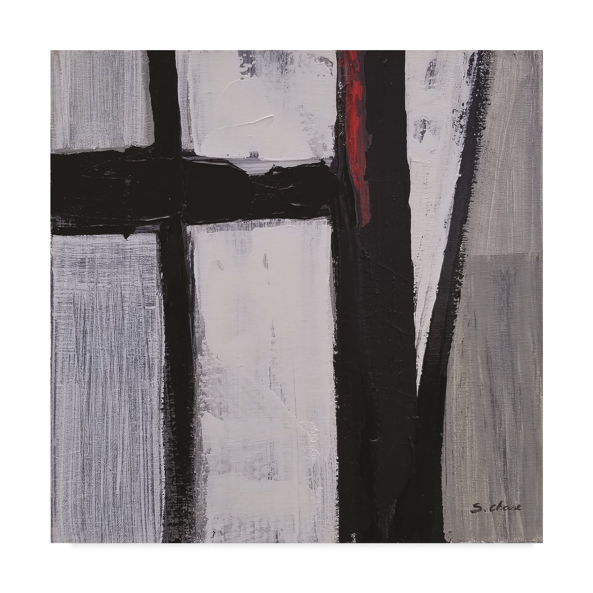 Trademark Fine Art 'Black and White Abstract 180709' Canvas Art by Masters Fine Art