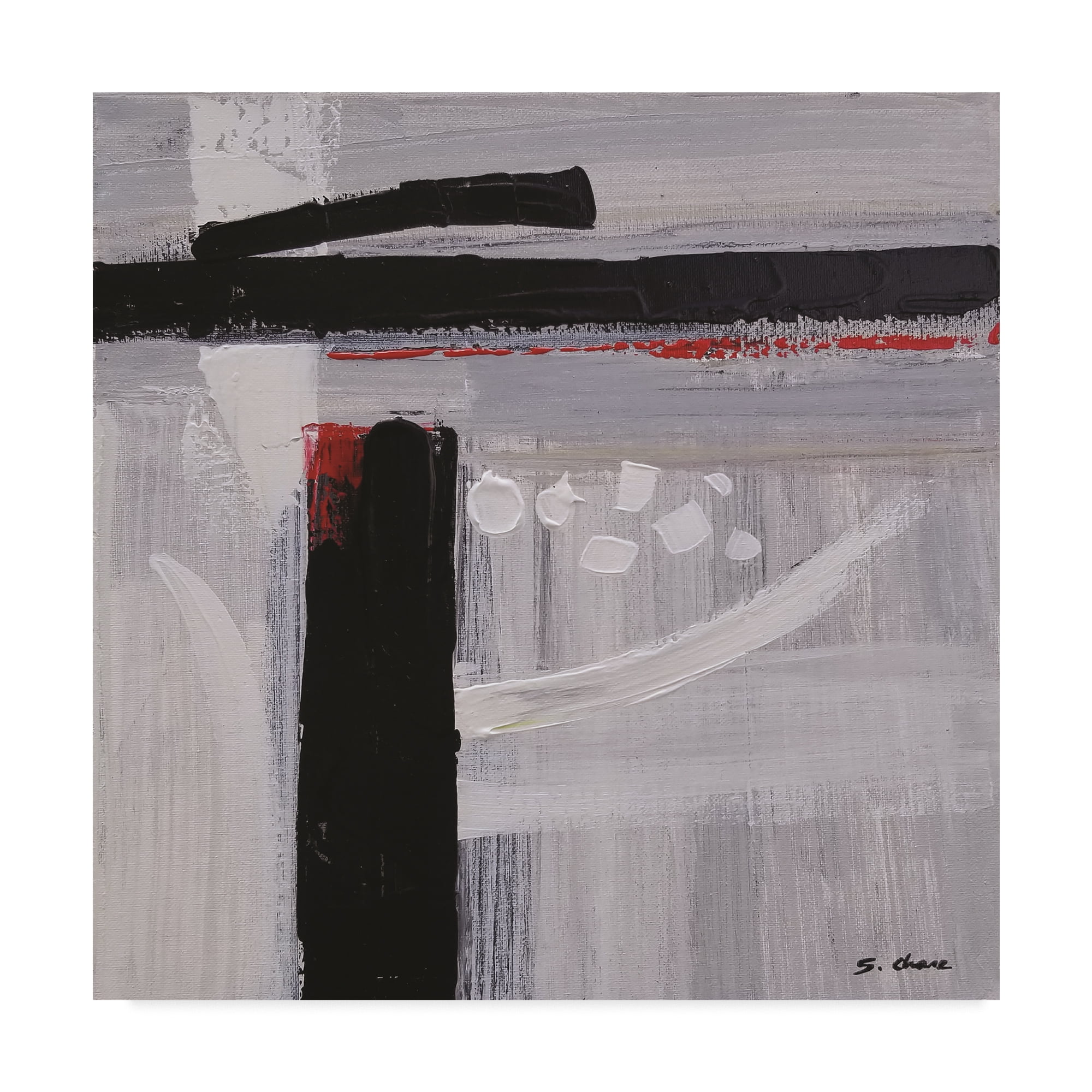 Trademark Fine Art 'Black and White Abstract 180711' Canvas Art by Masters Fine Art