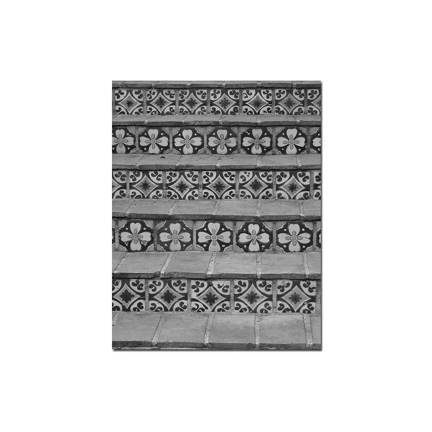 Trademark Fine Art "Black and White Tiles" Canvas Art by Patty Tuggle