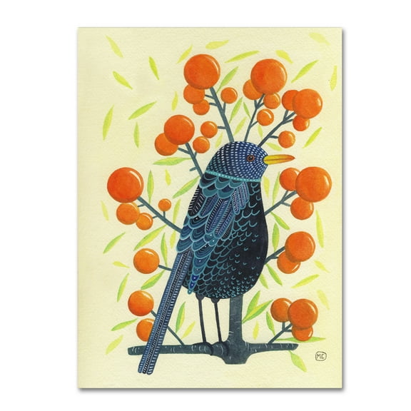 Trademark Fine Art 'Blackbird Oranges' Canvas Art by Michelle Campbell