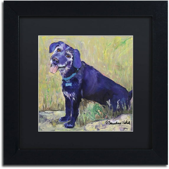 Trademark Fine Art "Blaze" Canvas Art by Pat Saunders-White, Black Matte, Black Frame