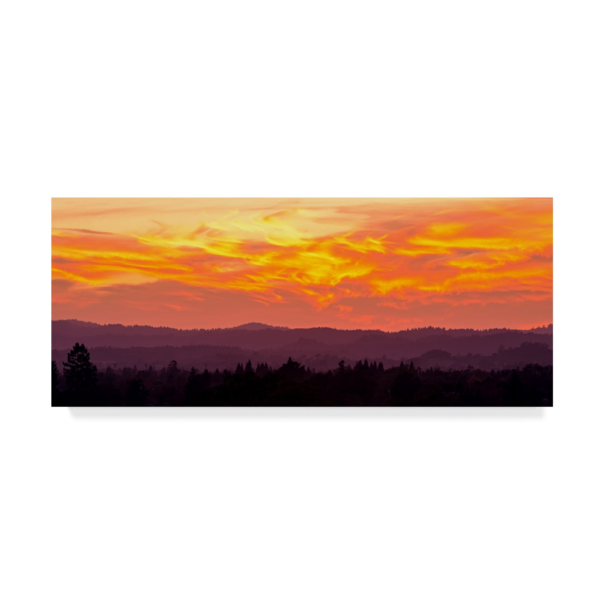 Trademark Fine Art 'Blazing Sunset' Canvas Art by Lance Kuehne