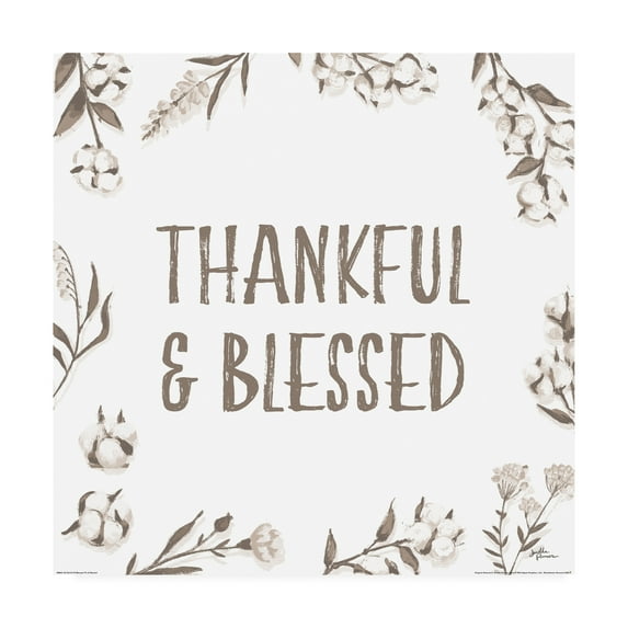Trademark Fine Art 'Blessed VI v2 Neutral' Canvas Art by Janelle Penner