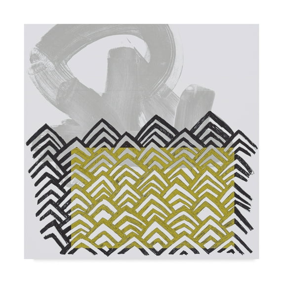 Trademark Fine Art 'Block Print Abstract II' Canvas Art by June Erica Vess