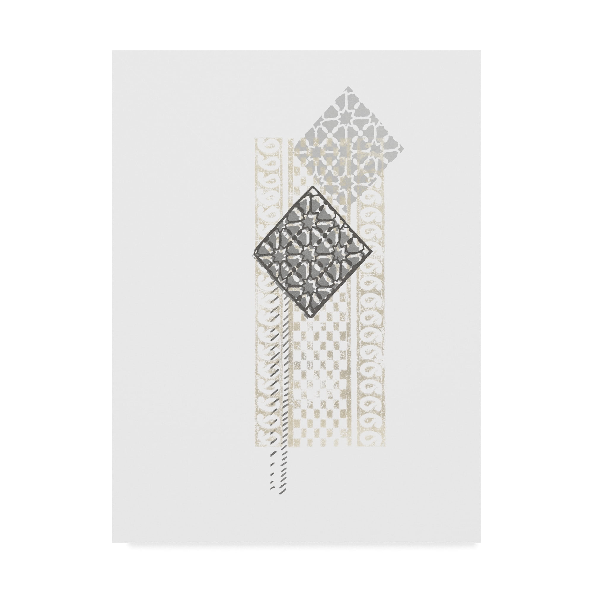 Trademark Fine Art 'Block Print Composition I' Canvas Art by June Erica Vess