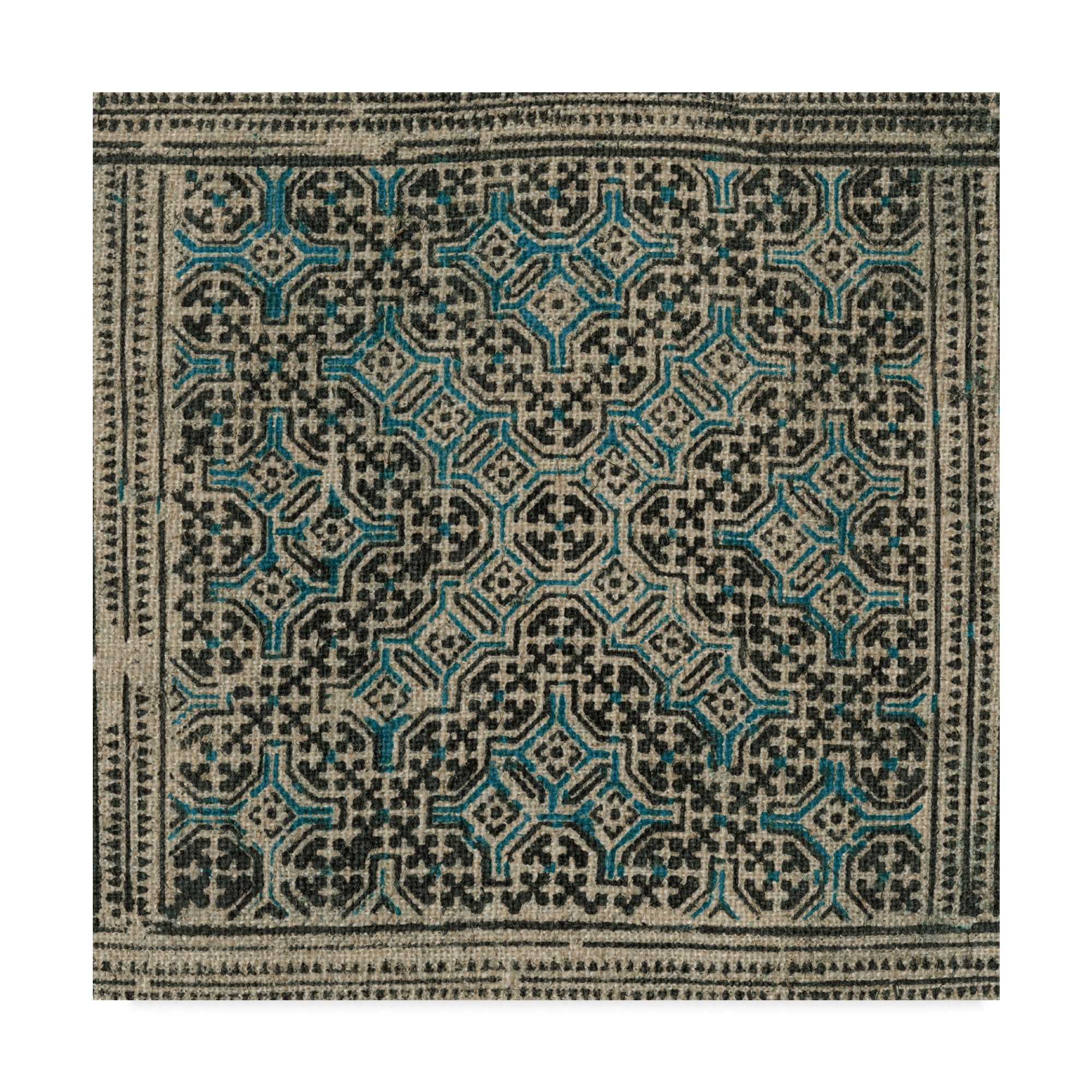 Trademark Fine Art 'Block Print Textile II' Canvas Art by Vision Studio