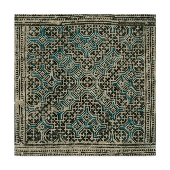 Trademark Fine Art 'Block Print Textile II' Canvas Art by Vision Studio