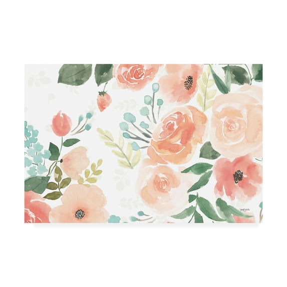 Trademark Fine Art 'Blooming Delight III White' Canvas Art by Jenaya Jackson