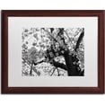 thumbnail image 1 of Trademark Fine Art "Blossoms BW" Canvas Art by CATeyes, White Matte, Wood Frame, 1 of 1