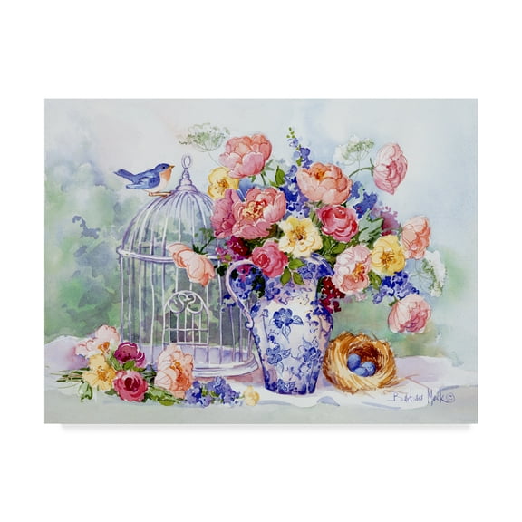 Trademark Fine Art 'Blue Bird Sonata' Canvas Art by Barbara Mock