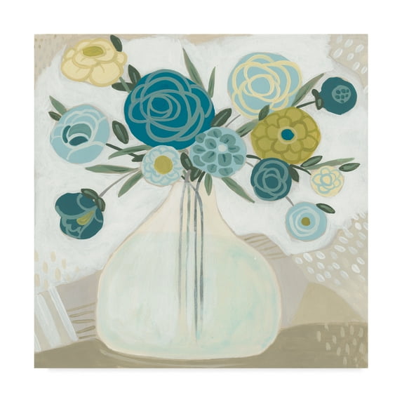 Trademark Fine Art 'Blue Bohemian Bouquet II' Canvas Art by June Erica Vess