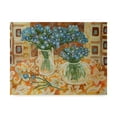 thumbnail image 1 of Trademark Fine Art 'Blue Bouquet On A Gold Hawaiian Cloth' Canvas Art by Lorraine Platt, 1 of 3