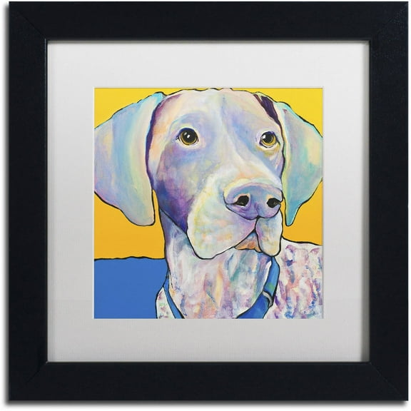 Trademark Fine Art "Blue" Canvas Art by Pat Saunders-White, White Matte, Black Frame