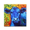 thumbnail image 1 of Trademark Fine Art 'Blue Cow' Canvas Art by Marion Rose, 1 of 3