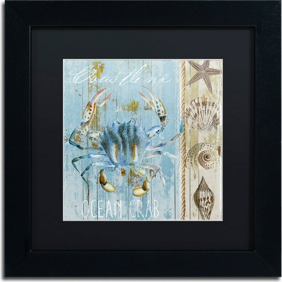 Trademark Fine Art "Blue Crab II" Canvas Art by Color Bakery, Black Matte, Black Frame