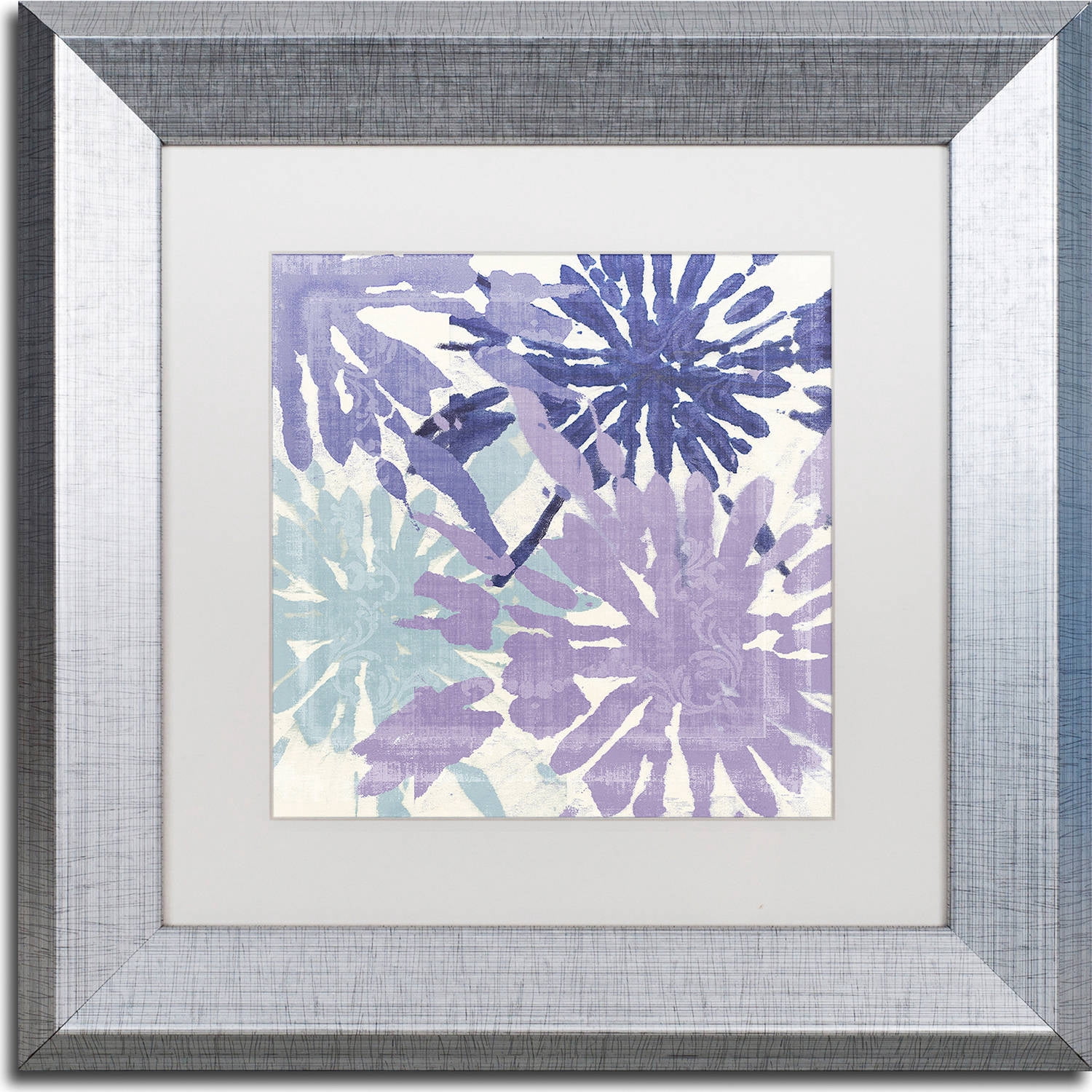Trademark Fine Art "Blue Curry II" Canvas Art by Color Bakery, White Matte, Silver Frame