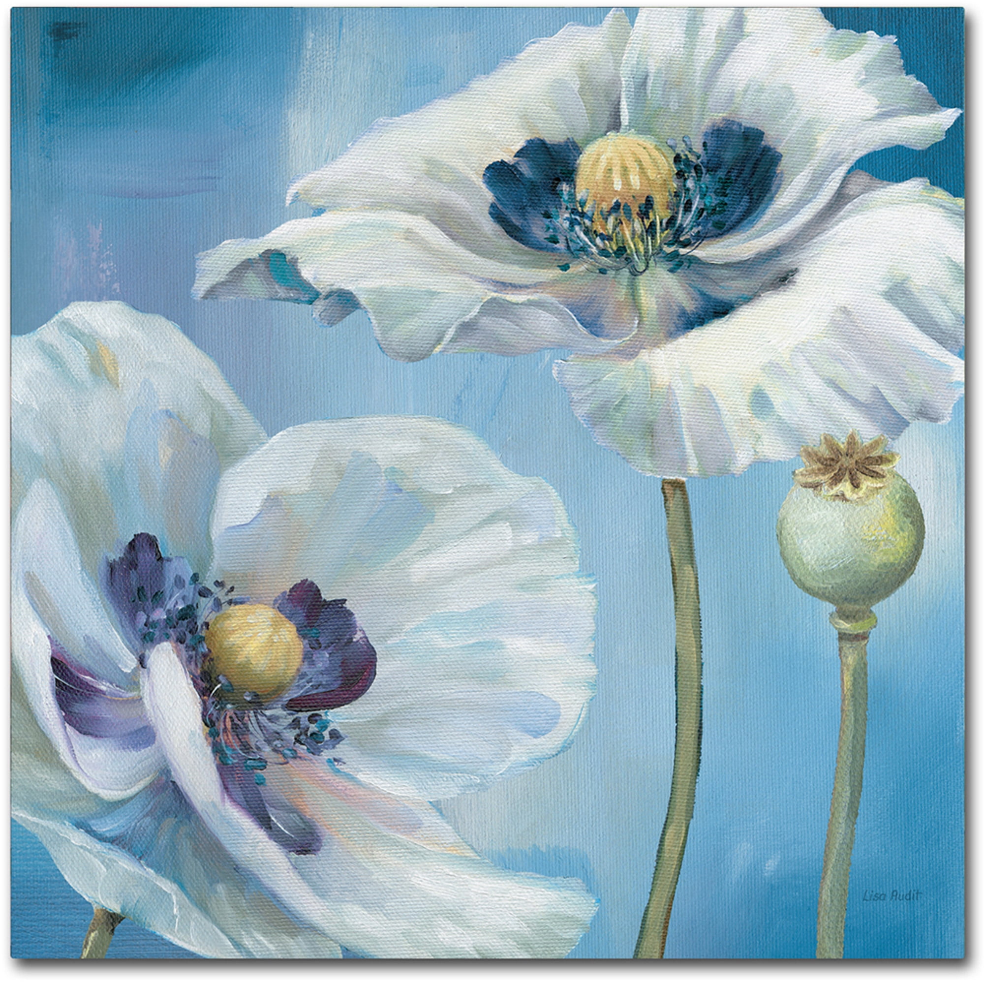 Trademark Fine Art "Blue Dance II" Canvas Art by Lisa Audit