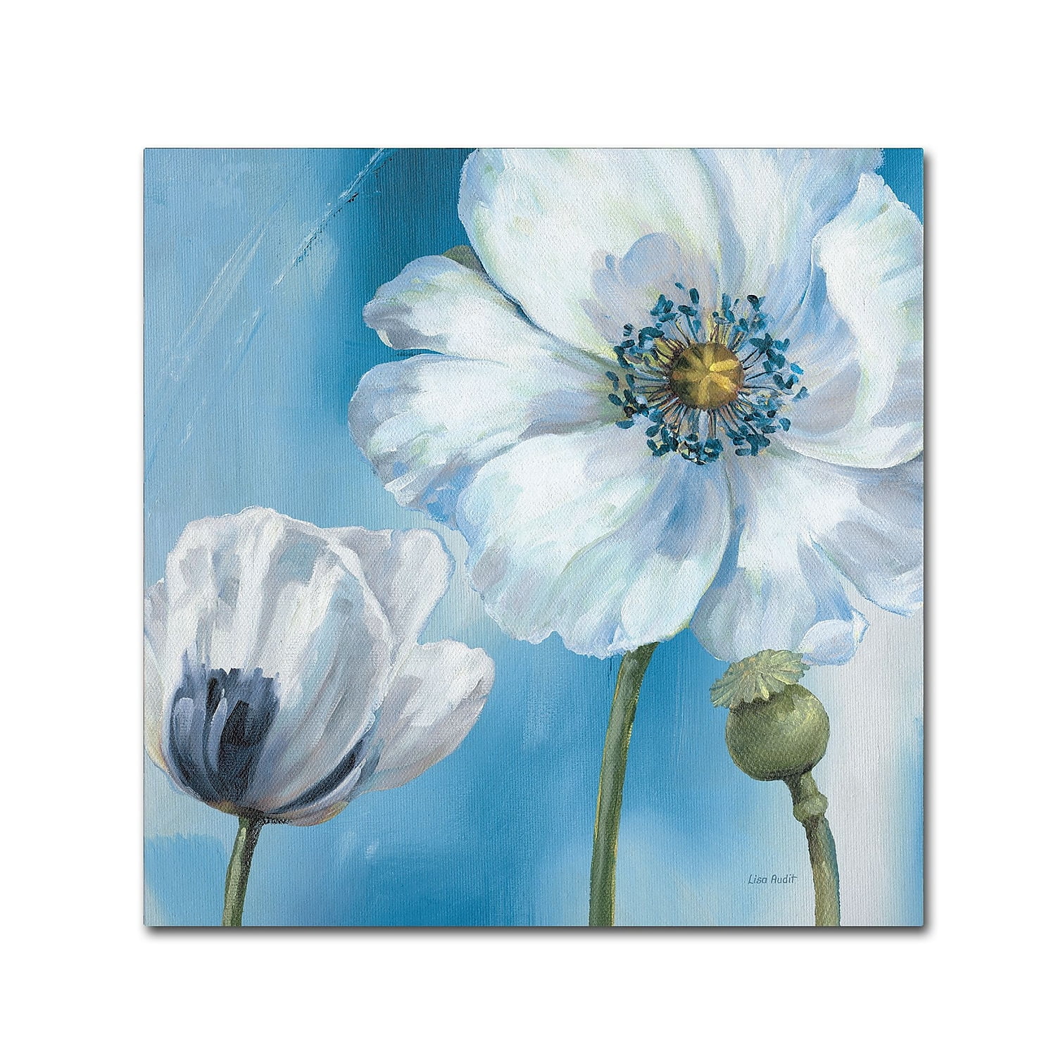 Trademark Fine Art "Blue Dance III" Canvas Art by Lisa Audit