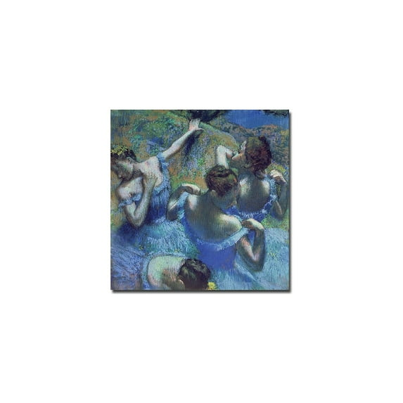Trademark Fine Art Edgar Degas Blue Dancers 1899 Canvas Wall Art - 35x35