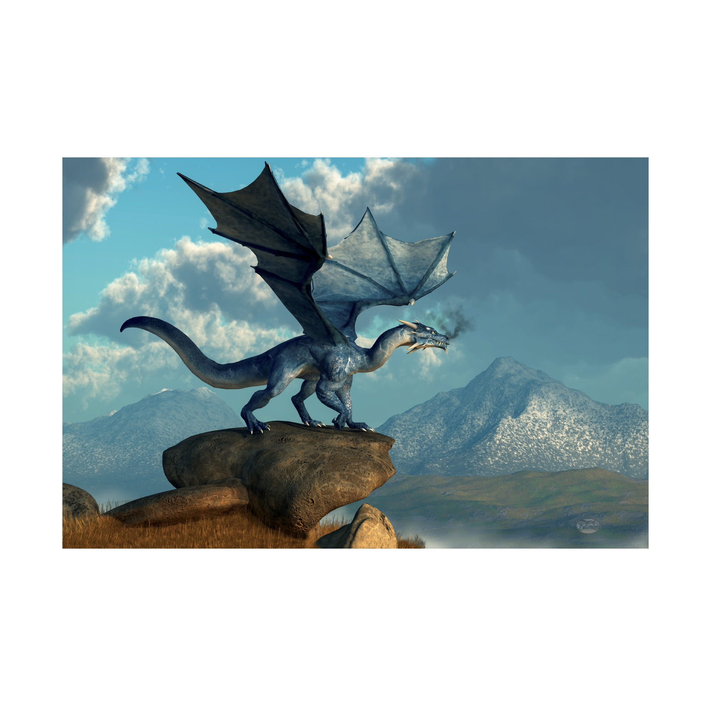 Trademark Fine Art 'Blue Dragon' Canvas Art by Daniel Eskridge