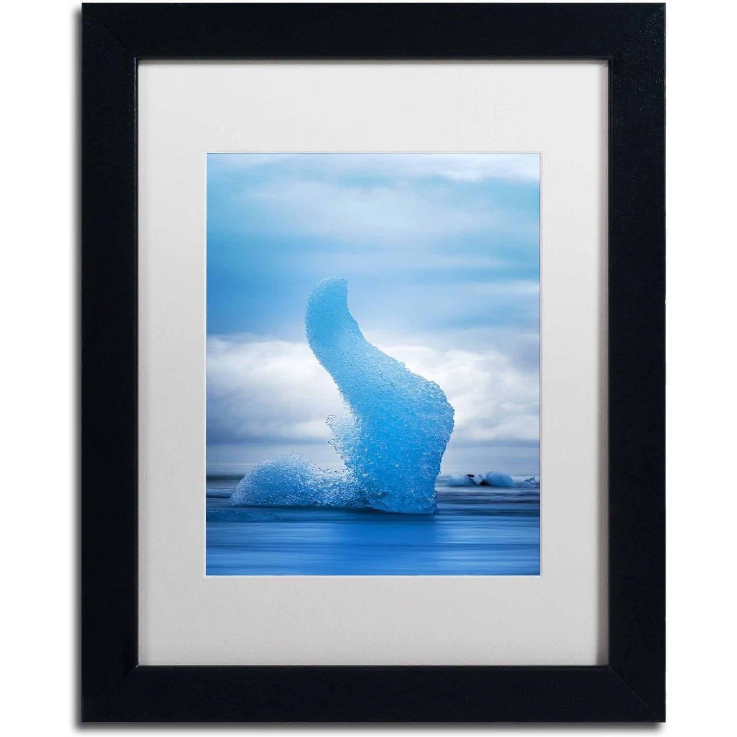 Trademark Fine Art 'Blue Flame' Canvas Art by Philippe Sainte-Laudy, White Matte, Black Frame