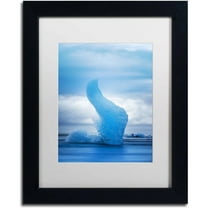 Trademark Fine Art 'Blue Flame' Canvas Art by Philippe Sainte-Laudy, White Matte, Black Frame
