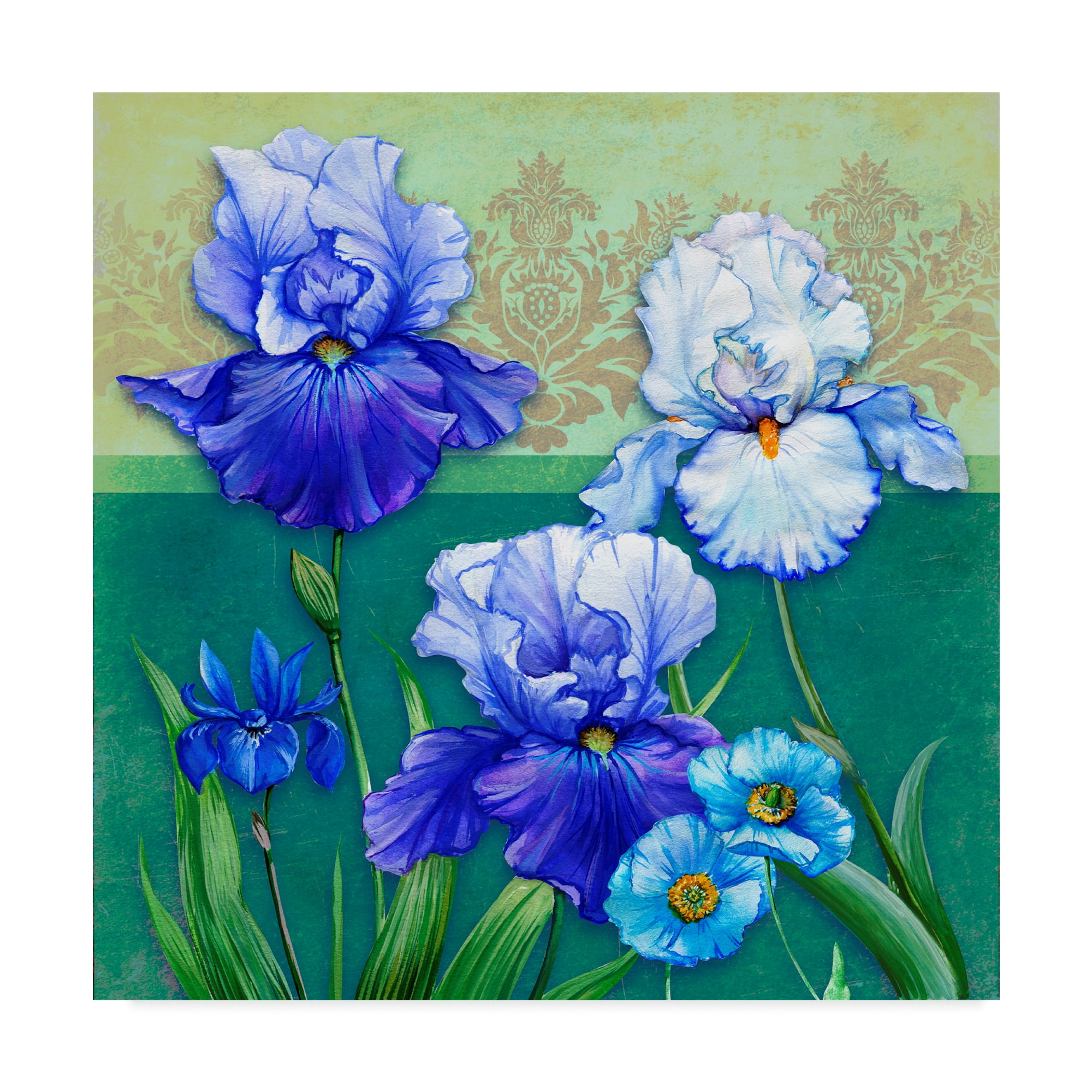 Trademark Fine Art 'Blue Flowers' Canvas Art by Maria Rytova