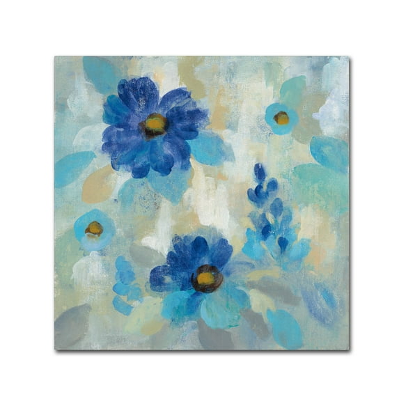 Trademark Fine Art "Blue Flowers Whisper II" Canvas Art by Silvia Vassileva