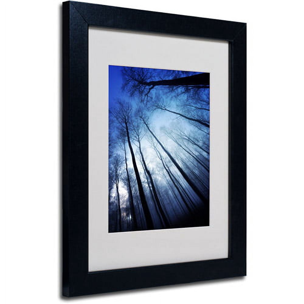 Trademark Fine Art "Blue Forest" Canvas Art by Philippe Sainte-Laudy, Black Frame
