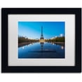 thumbnail image 1 of Trademark Fine Art "Blue Hour in Front of the Eiffel Tower" Canvas Art by Mathieu Rivrin, White Matte, Black Frame, 1 of 4