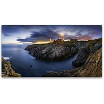 Trademark Fine Art "Blue Hour in Saint Mathieu" Canvas Art by Mathieu Rivrin