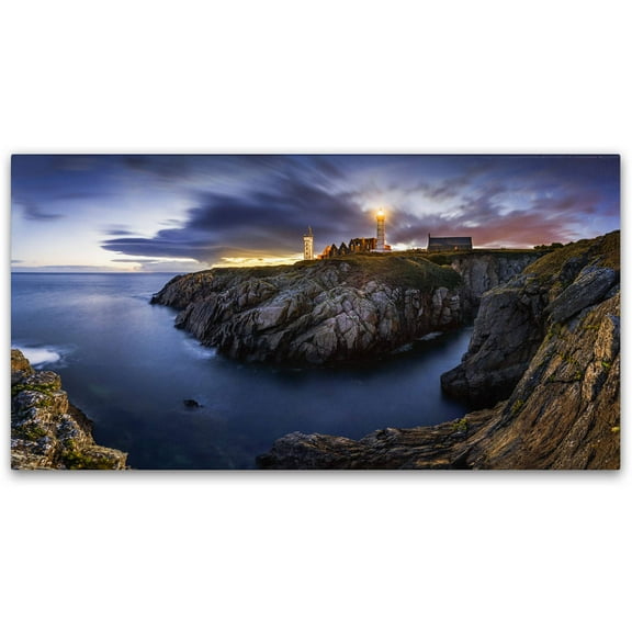 Trademark Fine Art "Blue Hour in Saint Mathieu" Canvas Art by Mathieu Rivrin