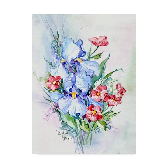 Trademark Fine Art ' Blue Iris Bouquet' Canvas Art by Barbara Mock