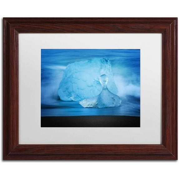 Trademark Fine Art 'Blue Jewel' Canvas Art by Philippe Sainte-Laudy, White Matte, Wood Frame