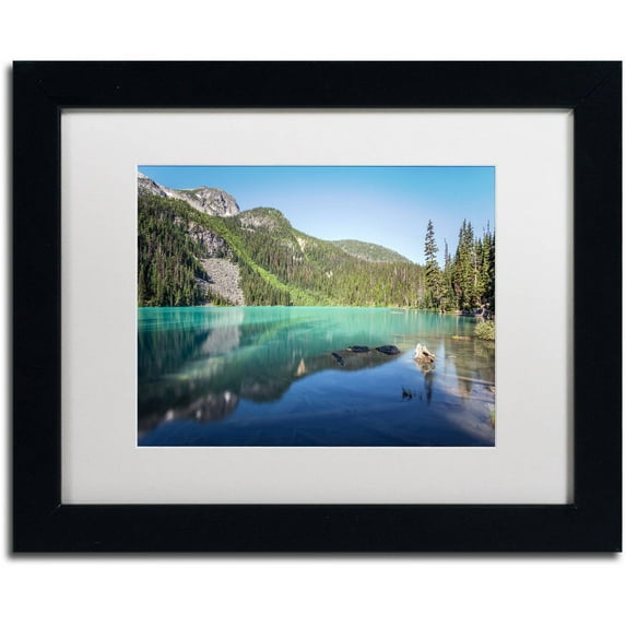 Trademark Fine Art 'Blue Joffre Lakes' Canvas Art by Pierre Leclerc, White Matte, Black Frame