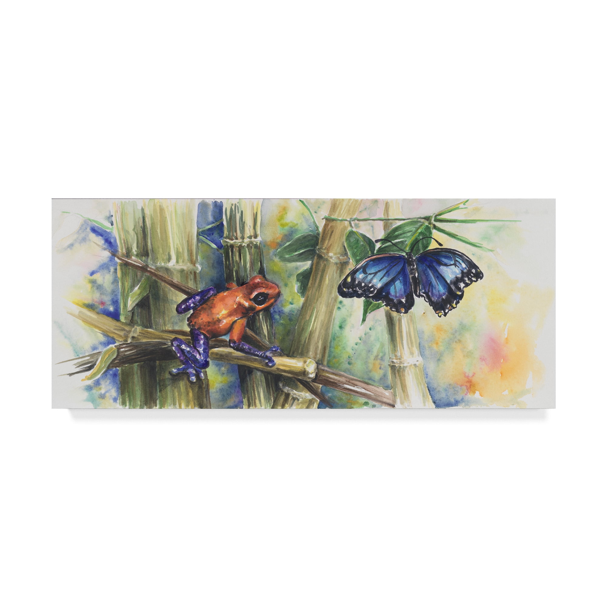 Trademark Fine Art 'Blue Morpho Frog' Canvas Art by Charlsie Kelly