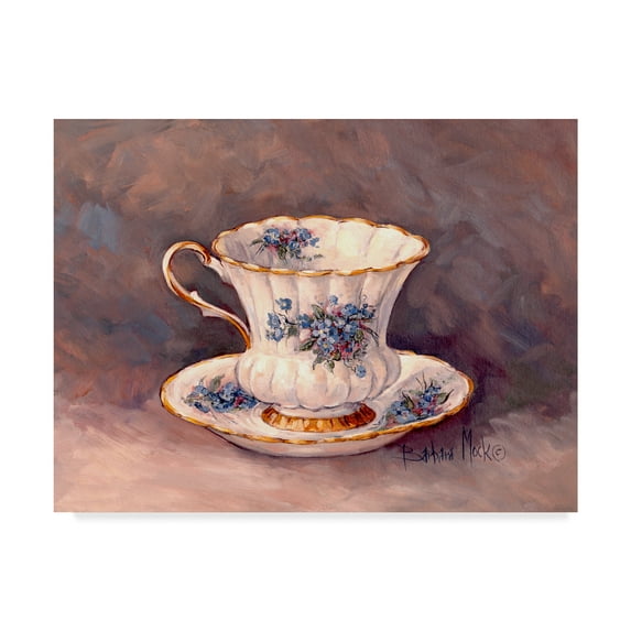 Trademark Fine Art 'Blue Nosegay Teacup' Canvas Art by Barbara Mock