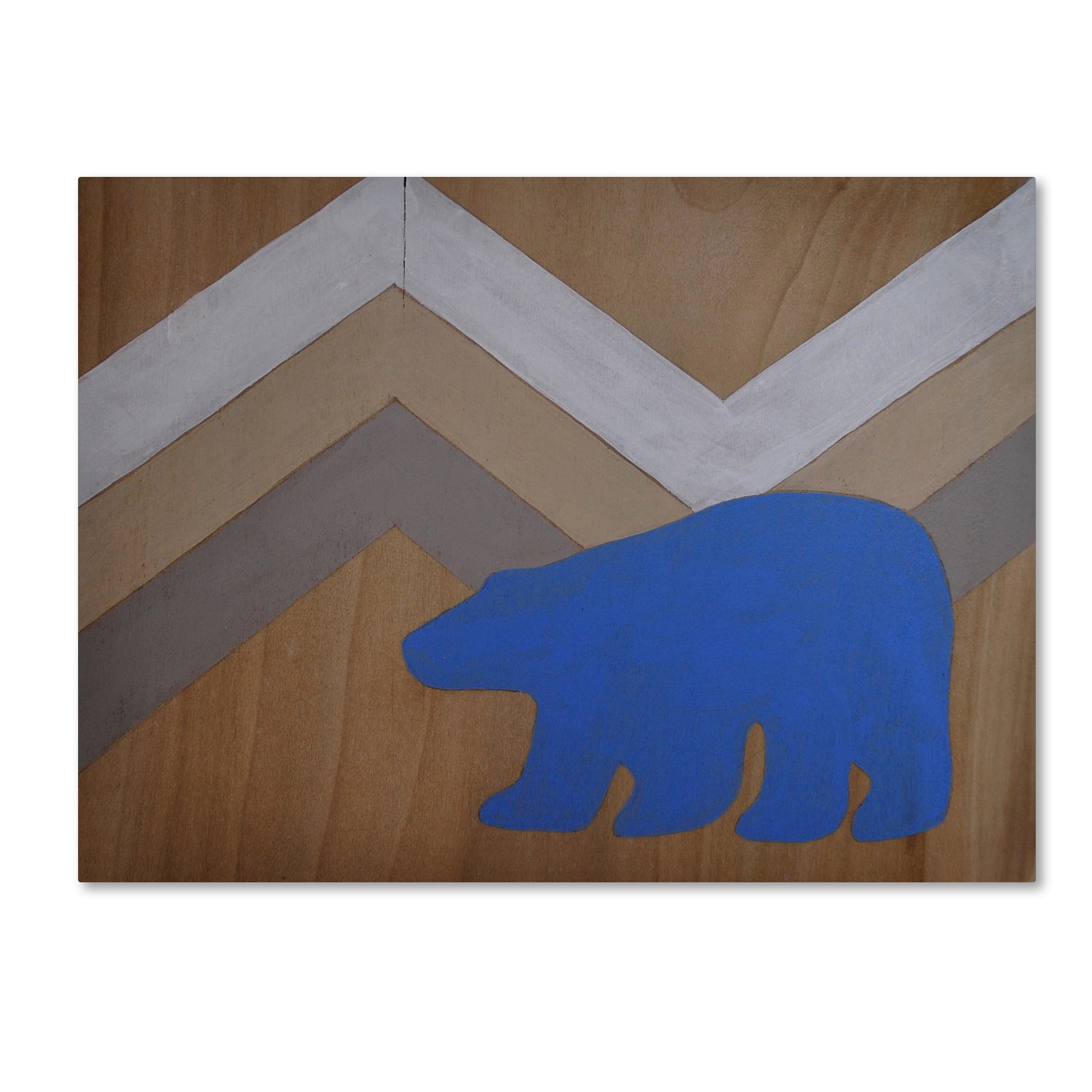 Trademark Fine Art "Blue Polar Bear" Canvas Art by Nicole Dietz