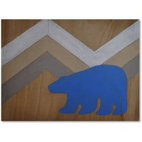 Trademark Fine Art "Blue Polar Bear" Canvas Art by Nicole Dietz