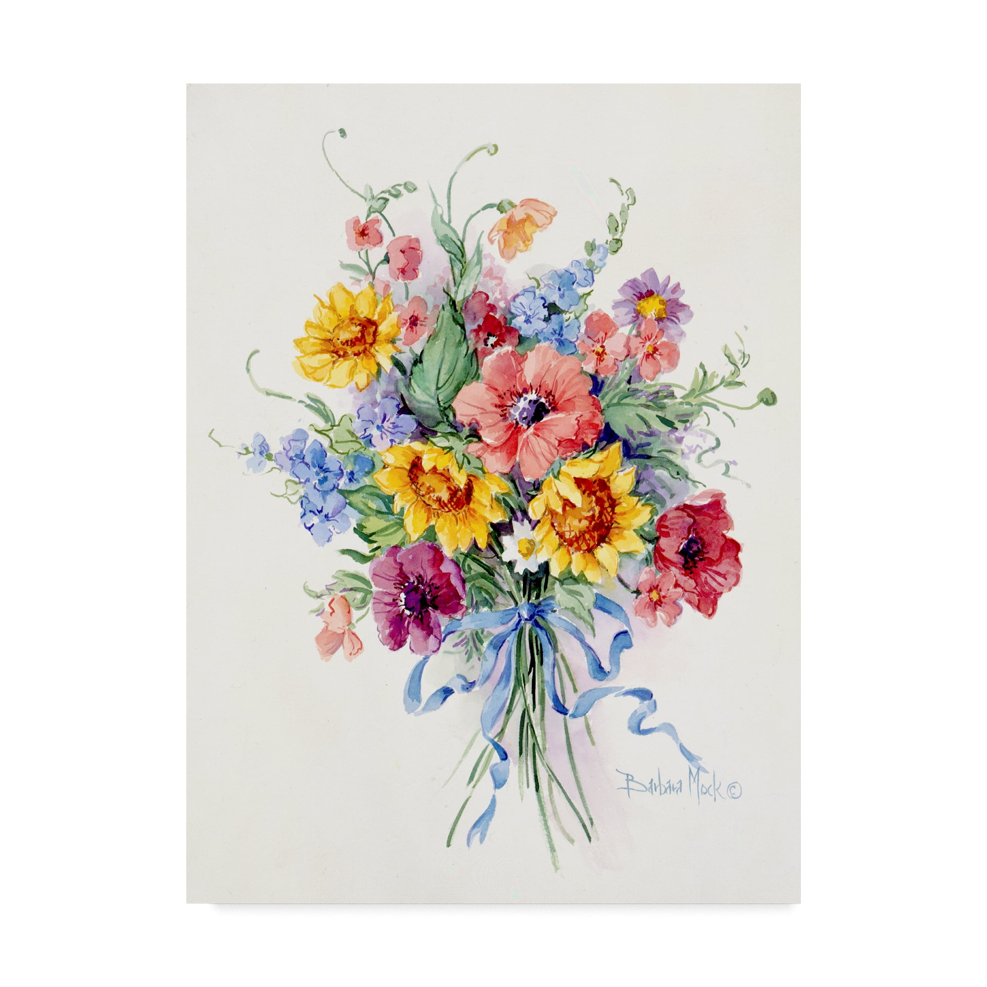 Trademark Fine Art 'Blue Ribbons' Canvas Art by Barbara Mock