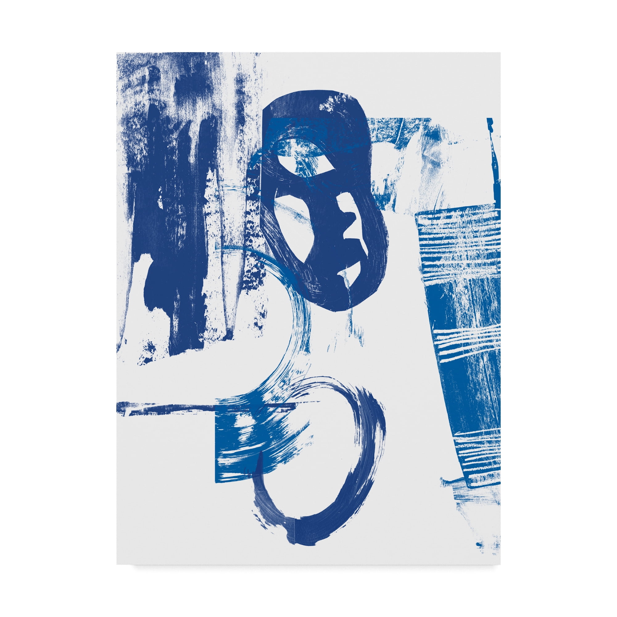 Trademark Fine Art 'Blue Scribbles II' Canvas Art by Vision Studio