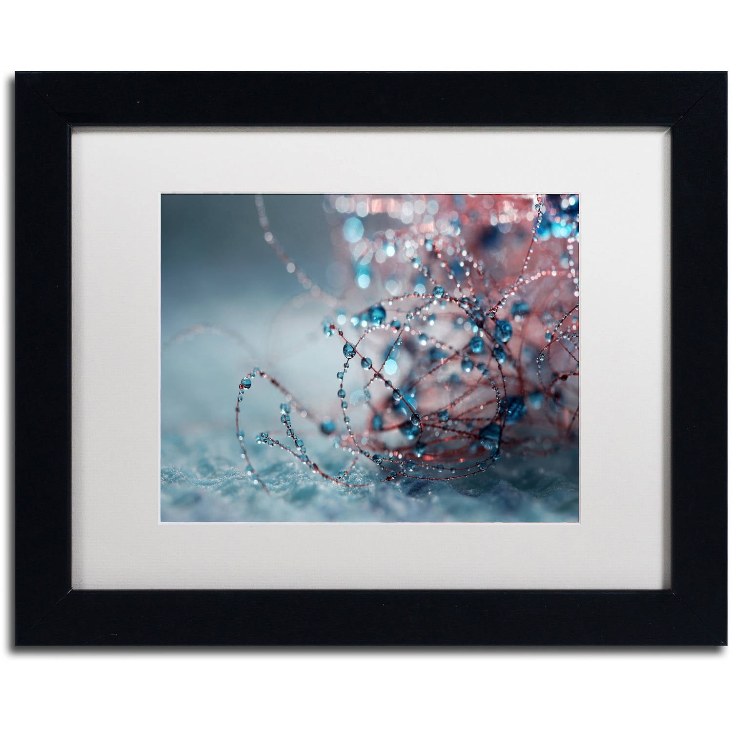 Trademark Fine Art "Blue Silence" Canvas Art by Beata Czyzowska Young, White Matte, Black Frame