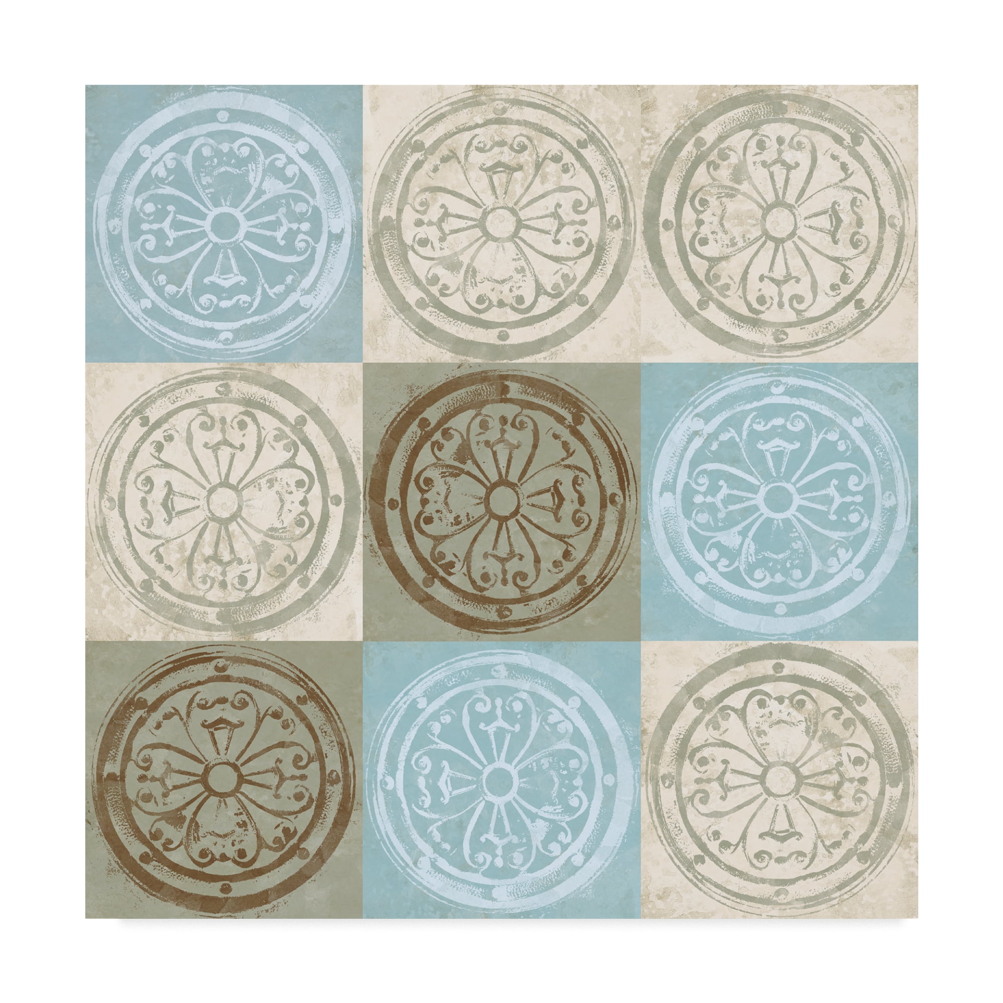 Trademark Fine Art 'Blue Squared II' Canvas Art by Alonzo Saunders