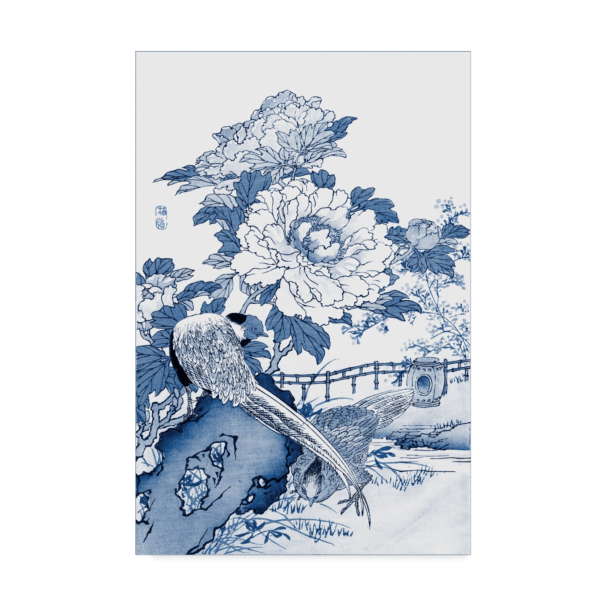 Trademark Fine Art 'Blue & White Asian Garden II' Canvas Art