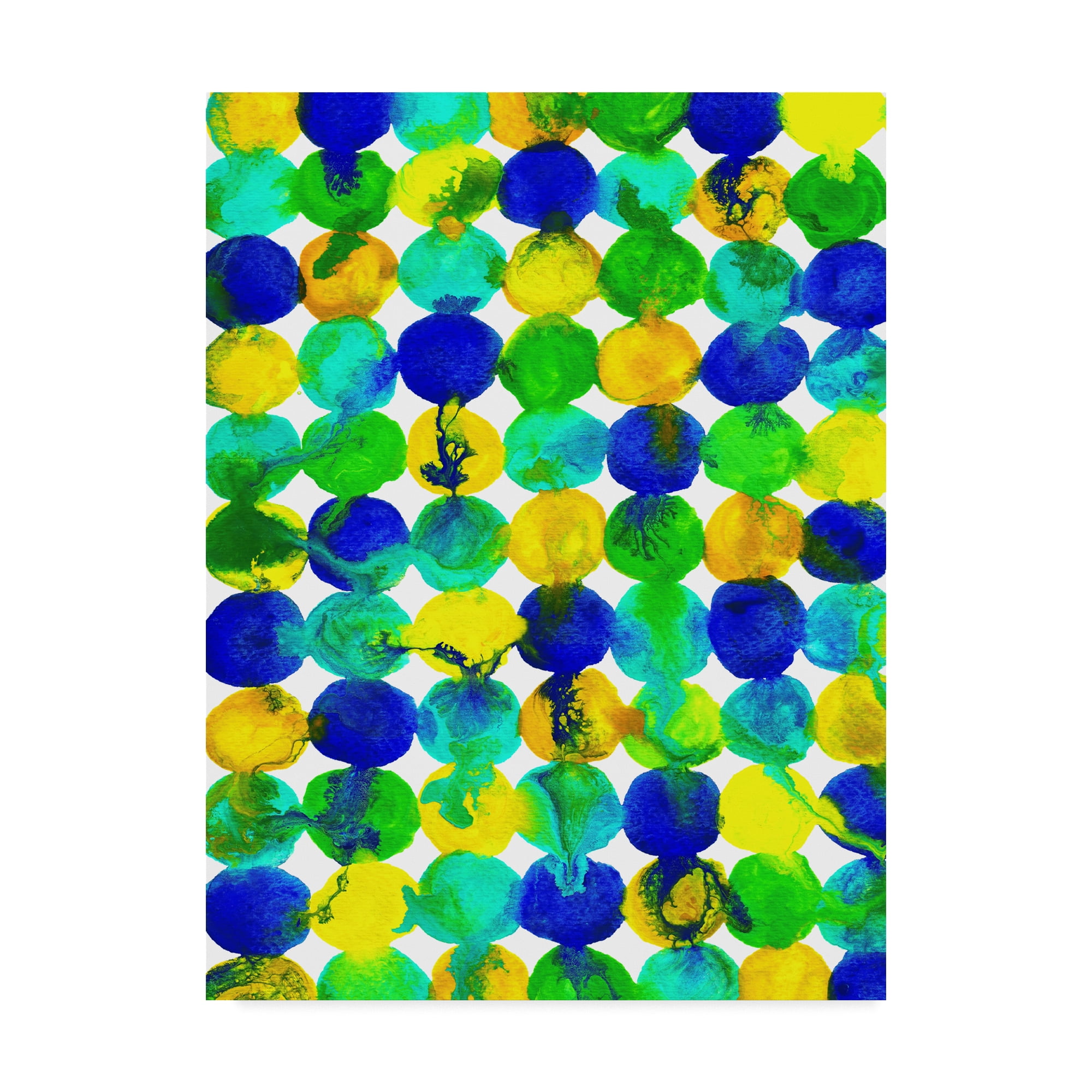 Trademark Fine Art 'Blue Yellow Green Abstract' Canvas Art by Amy Vangsgard