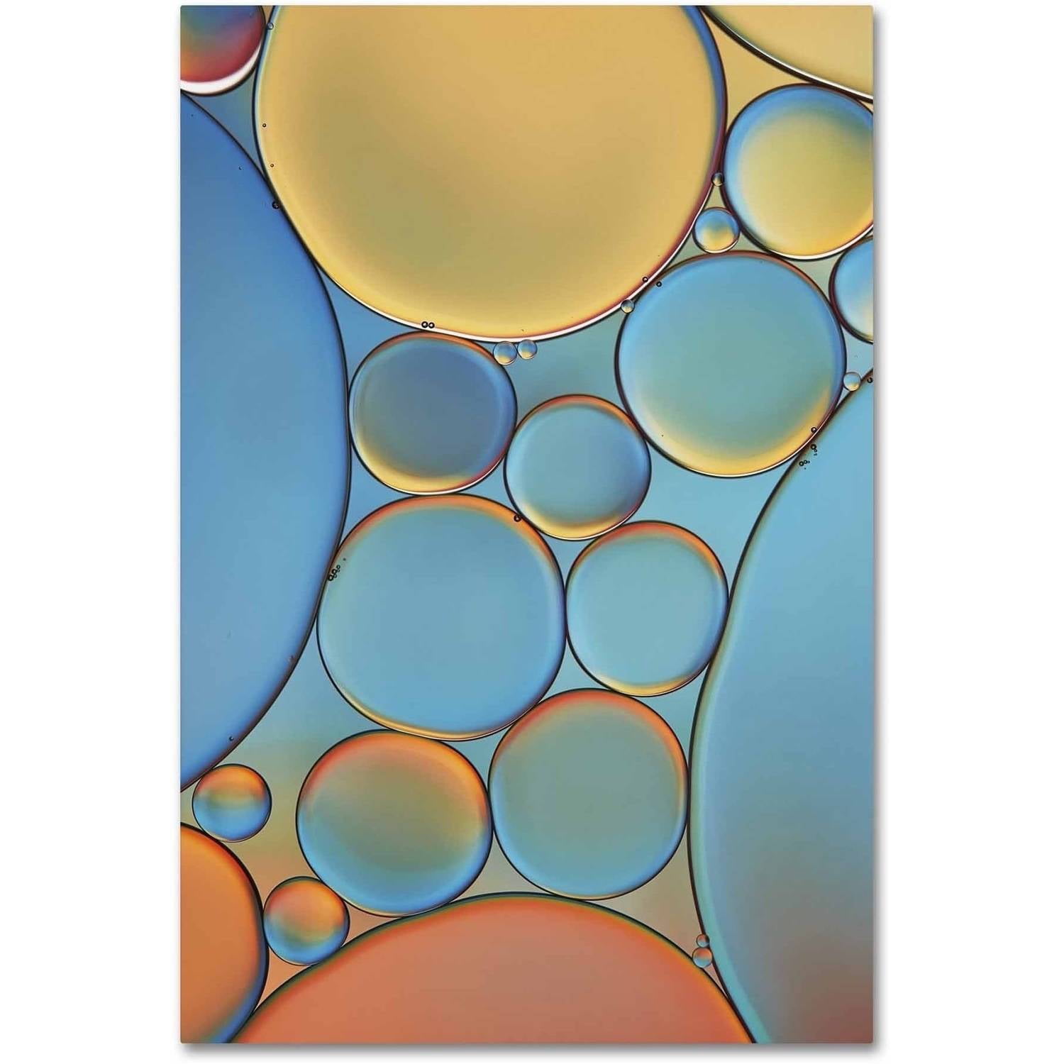 Trademark Fine Art 'Blue and Apricot Drops' Canvas Art by Cora Niele