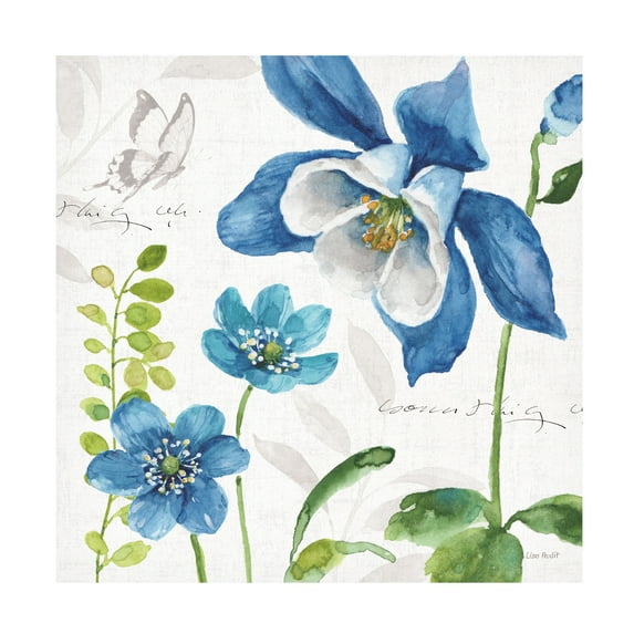 Trademark Fine Art 'Blue and Green Garden III' Canvas Art by Lisa Audit