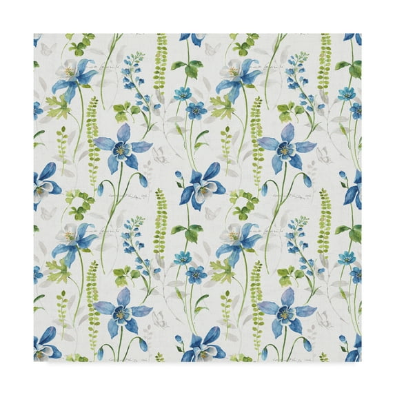 Trademark Fine Art 'Blue and Green Garden Step 01' Canvas Art by Lisa Audit